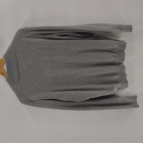 Duluth Trading Co Gray Pullover Quarter Zip Sweater Size Large Long Sleeve - Picture 5 of 5